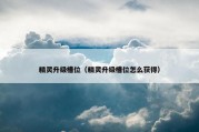 精灵升级槽位（精灵升级槽位怎么获得）