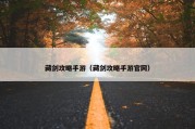 藏剑攻略手游（藏剑攻略手游官网）