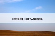 工程特长技能（工程个人技能和特长）
