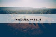 dnf鬼泣幻怒套，dnf鬼泣幻化