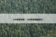 ark畸变攻略？ ark畸变地图英文？