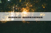 我世界召唤方块（我的世界用方块召唤生物）