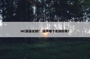 MC回音皮肤？ 回声哪个皮肤好用？