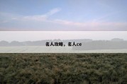 名人攻略，名人ce