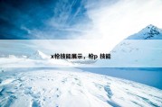 x枪技能展示，枪p 技能