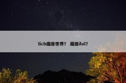lich魔兽世界？ 魔兽ilvl？