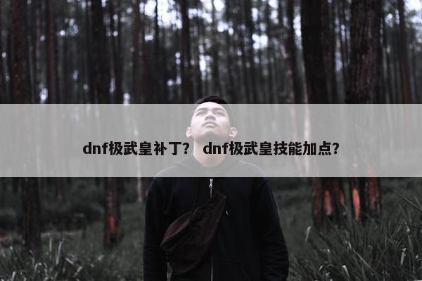 dnf极武皇补丁？ dnf极武皇技能加点？