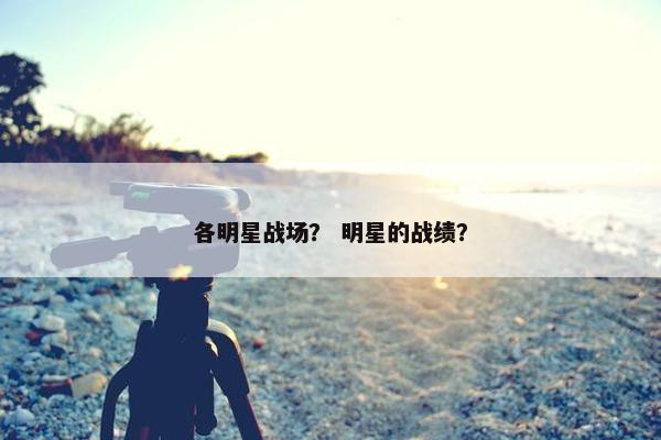 各明星战场？ 明星的战绩？