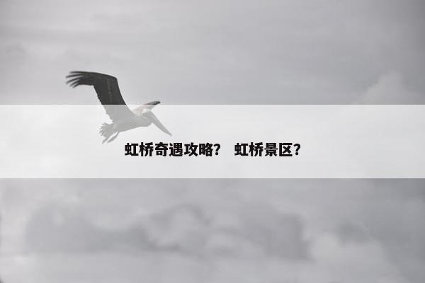 虹桥奇遇攻略？ 虹桥景区？