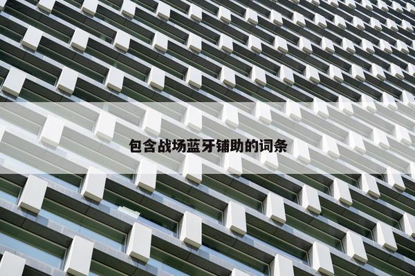 包含战场蓝牙铺助的词条 包含战场蓝牙铺助的词条