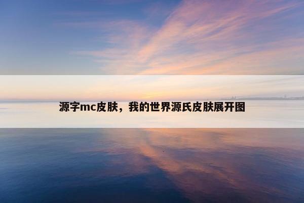 源字mc皮肤，我的世界源氏皮肤展开图