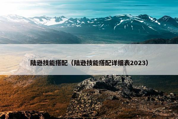 陆逊技能搭配（陆逊技能搭配详细表2023）