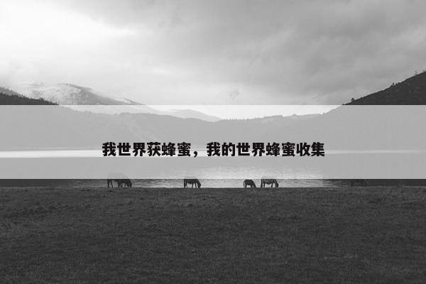 我世界获蜂蜜，我的世界蜂蜜收集