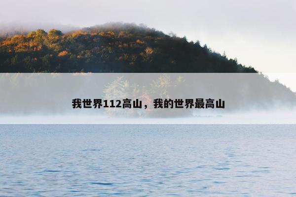 我世界112高山，我的世界最高山