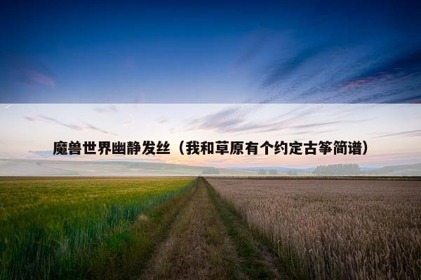魔兽世界幽静发丝（我和草原有个约定古筝简谱）
