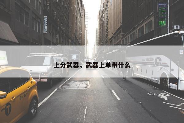 上分武器，武器上单带什么