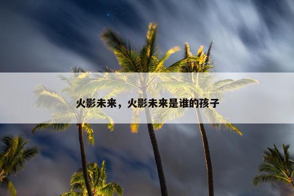 火影未来，火影未来是谁的孩子