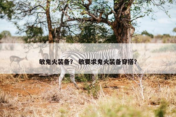 敏鬼火装备？ 敏要求鬼火装备穿搭？