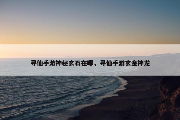 寻仙手游神秘玄石在哪，寻仙手游玄金神龙