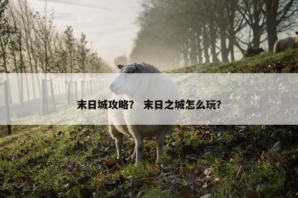 末日城攻略？ 末日之城怎么玩？