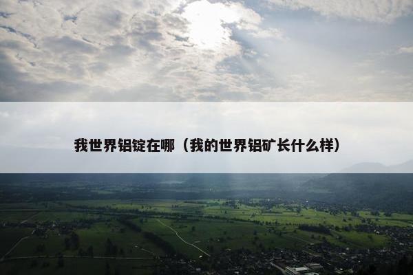我世界铝锭在哪（我的世界铝矿长什么样）