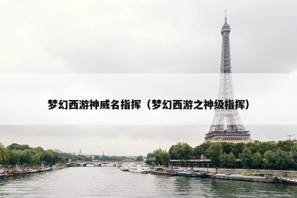 梦幻西游神威名指挥（梦幻西游之神级指挥）