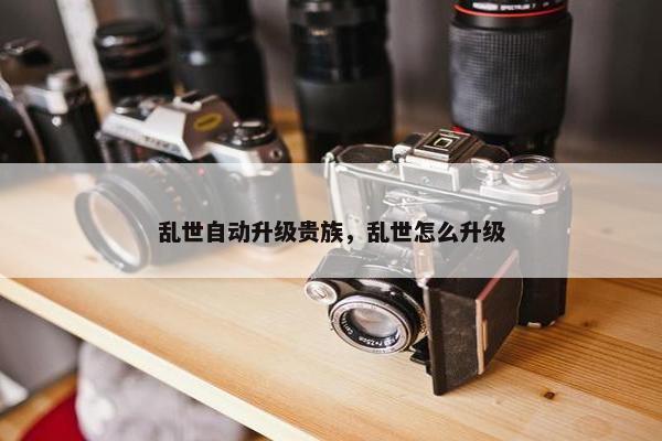 乱世自动升级贵族，乱世怎么升级