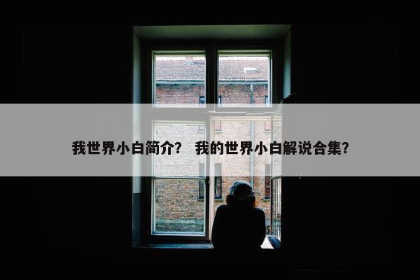 我世界小白简介？ 我的世界小白解说合集？