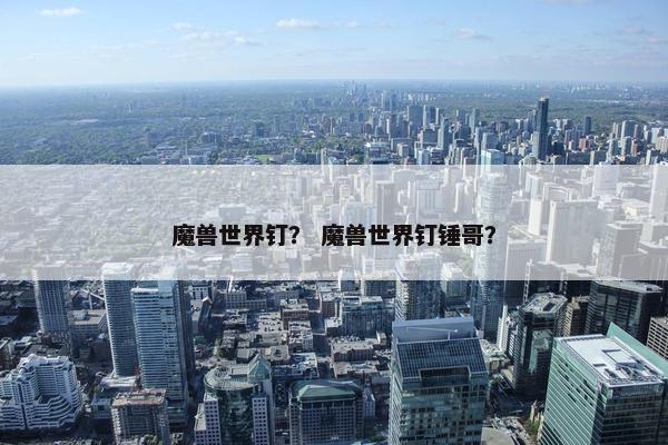 魔兽世界钉？ 魔兽世界钉锤哥？