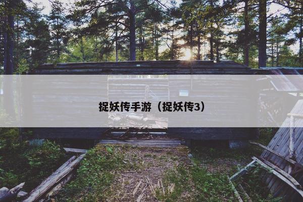 捉妖传手游（捉妖传3）