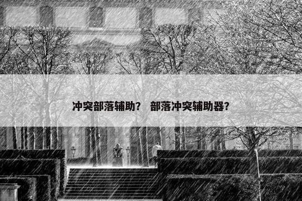 冲突部落辅助？ 部落冲突辅助器？