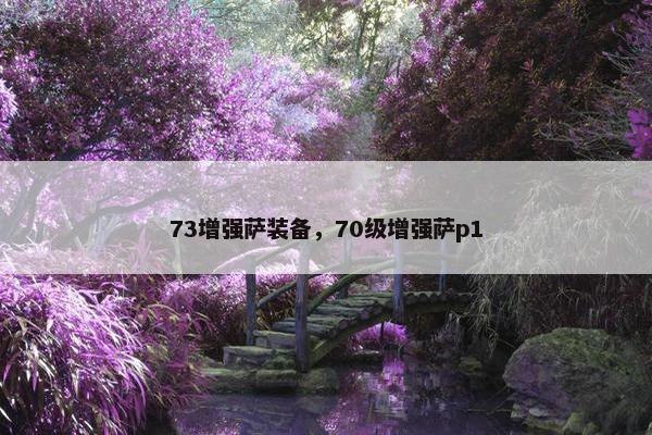 73增强萨装备，70级增强萨p1