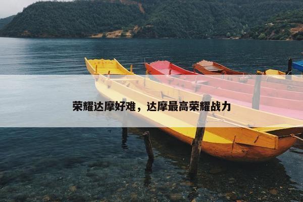 荣耀达摩好难，达摩最高荣耀战力