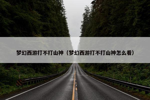 梦幻西游打不打山神（梦幻西游打不打山神怎么看）