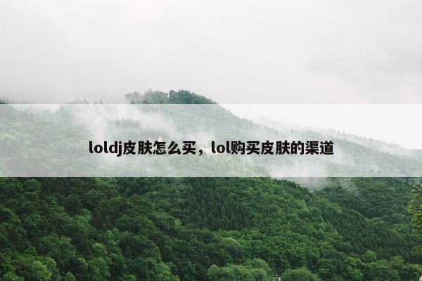 loldj皮肤怎么买，lol购买皮肤的渠道