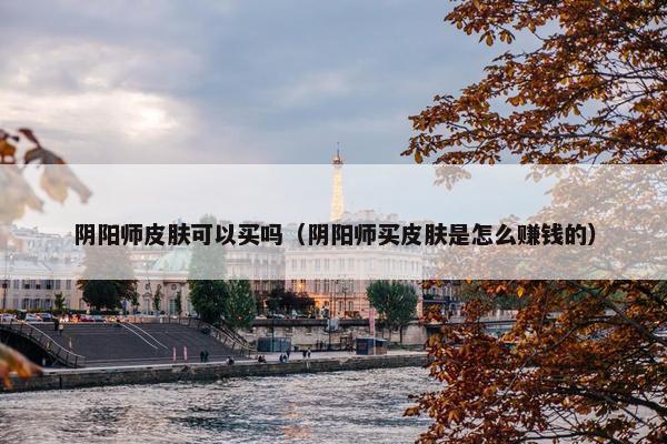 阴阳师皮肤可以买吗（阴阳师买皮肤是怎么赚钱的）