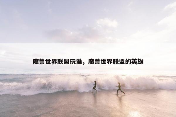 魔兽世界联盟玩谁，魔兽世界联盟的英雄