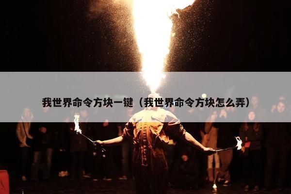 我世界命令方块一键（我世界命令方块怎么弄）
