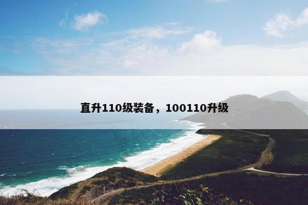 直升110级装备，100110升级