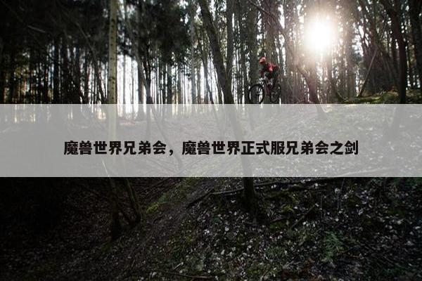 魔兽世界兄弟会，魔兽世界正式服兄弟会之剑