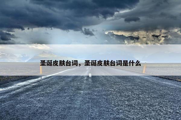 圣诞皮肤台词，圣诞皮肤台词是什么
