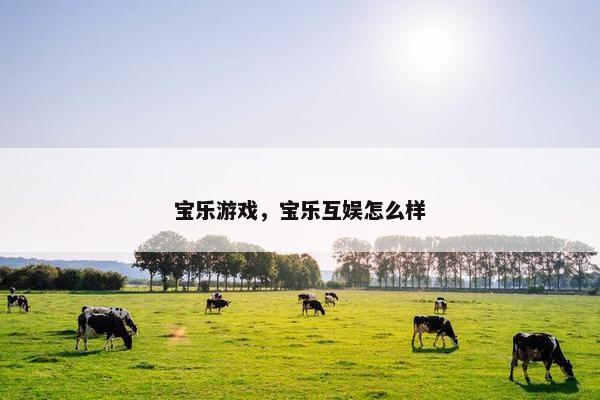 宝乐游戏，宝乐互娱怎么样