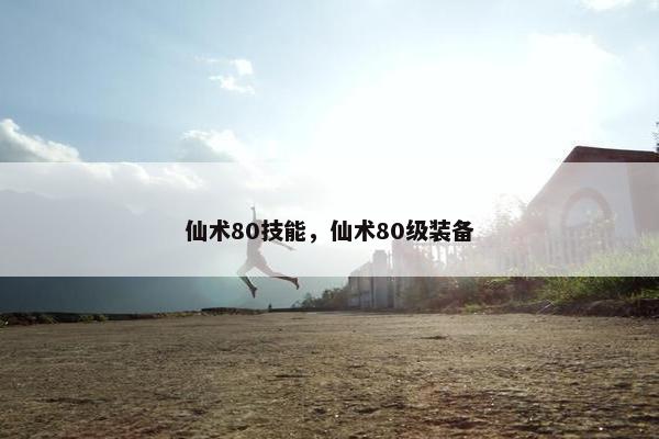 仙术80技能，仙术80级装备