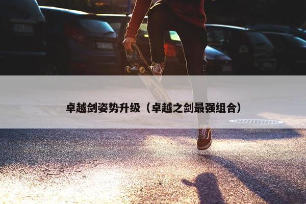 卓越剑姿势升级（卓越之剑最强组合）