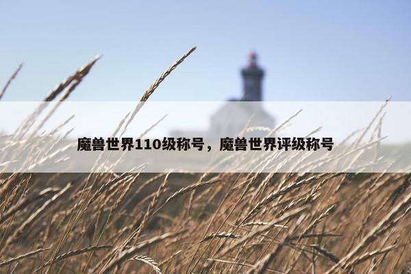 魔兽世界110级称号，魔兽世界评级称号