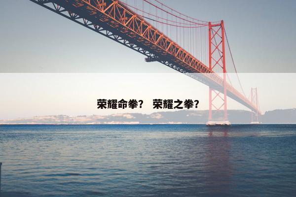 荣耀命拳？ 荣耀之拳？