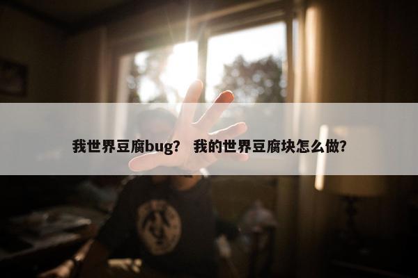 我世界豆腐bug？ 我的世界豆腐块怎么做？