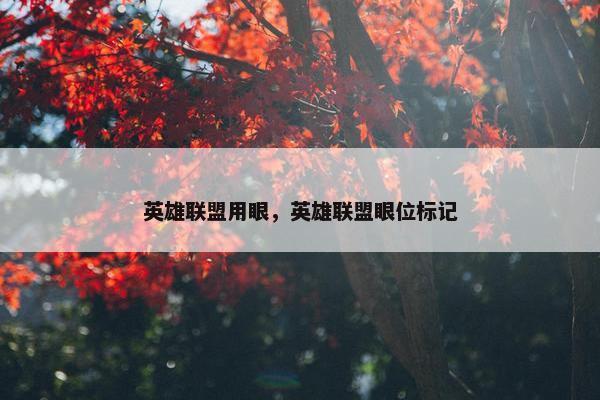 英雄联盟用眼，英雄联盟眼位标记