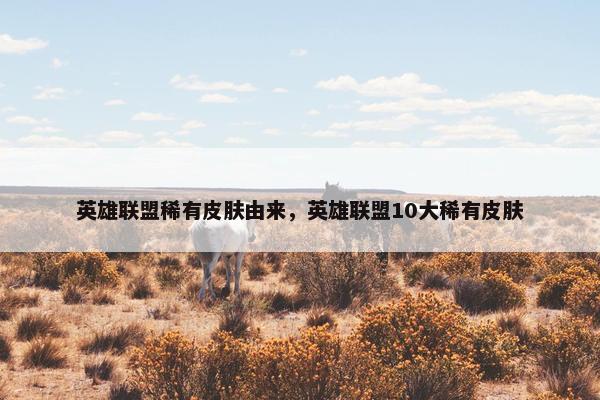 英雄联盟稀有皮肤由来，英雄联盟10大稀有皮肤