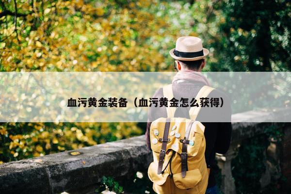 血污黄金装备（血污黄金怎么获得）